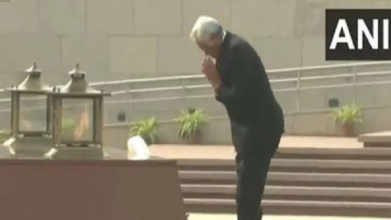 Singapore's Defence Minister Dr. Ng Eng Hen lays wreath at National War Memorial