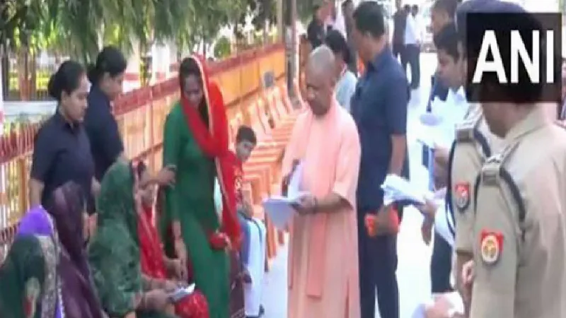 UP CM Yogi Adityanath holds 'Janta Darshan' in Gorakhnath Temple, listens to public grievances