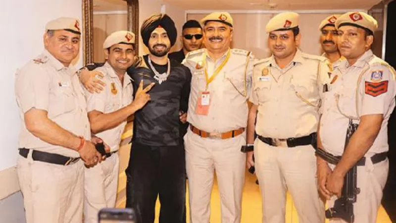 Diljit Dosanjh gives shout-out to Delhi Police for 