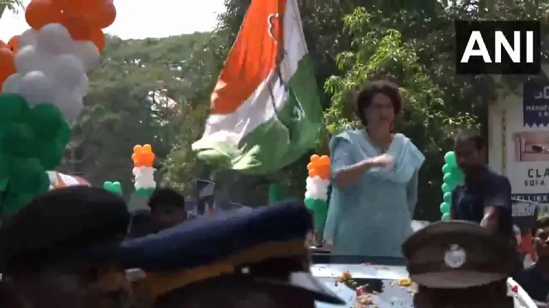 Congress candidate Priyanka Gandhi Vadra holds roadshow in Wayanad