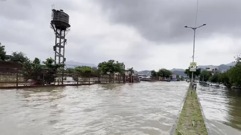 Rajasthan: Ajmer waterlogged after spells of heavy downpour