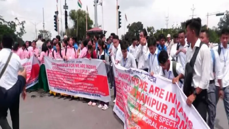 Manipur: Students in Imphal stage protest march demand resignations of top officials after fresh violence