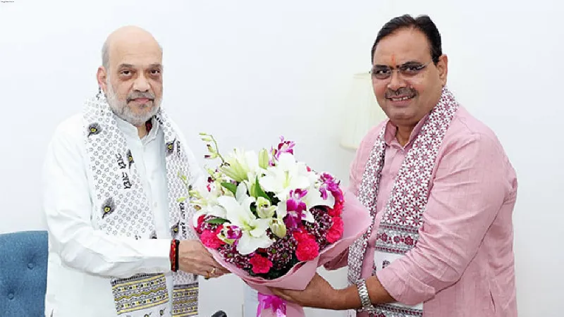 Rajasthan CM Bhajanlal Sharma calls on Union Home Minister Amit Shah in Delhi