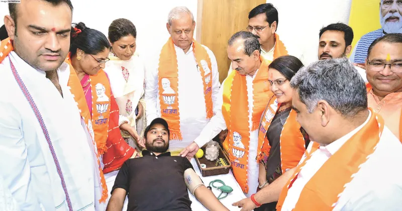 Sewa Pakhwara: BJYM holds large blood donation camp