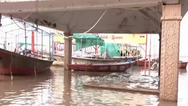 Water level declines in Ganga leaving behind silt on Varanasi ghats