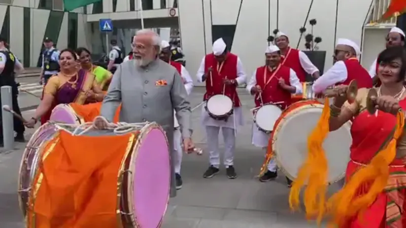 Dhol-Tasha beats ring the New York air as Indian diaspora gears up for PM Modi's address