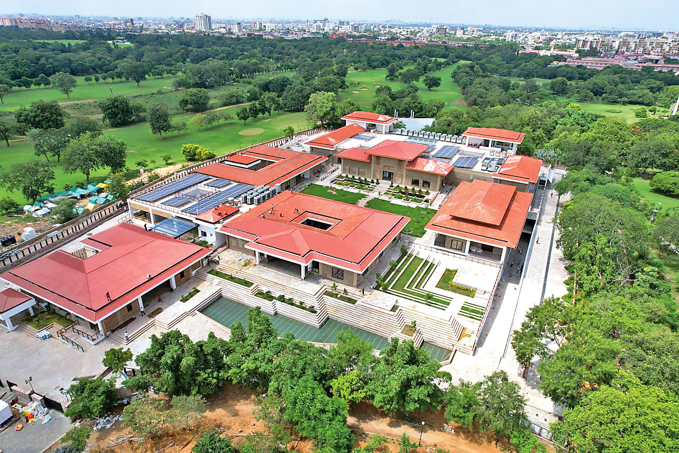 An aerial view of Gandhi Vatika, Jaipur.