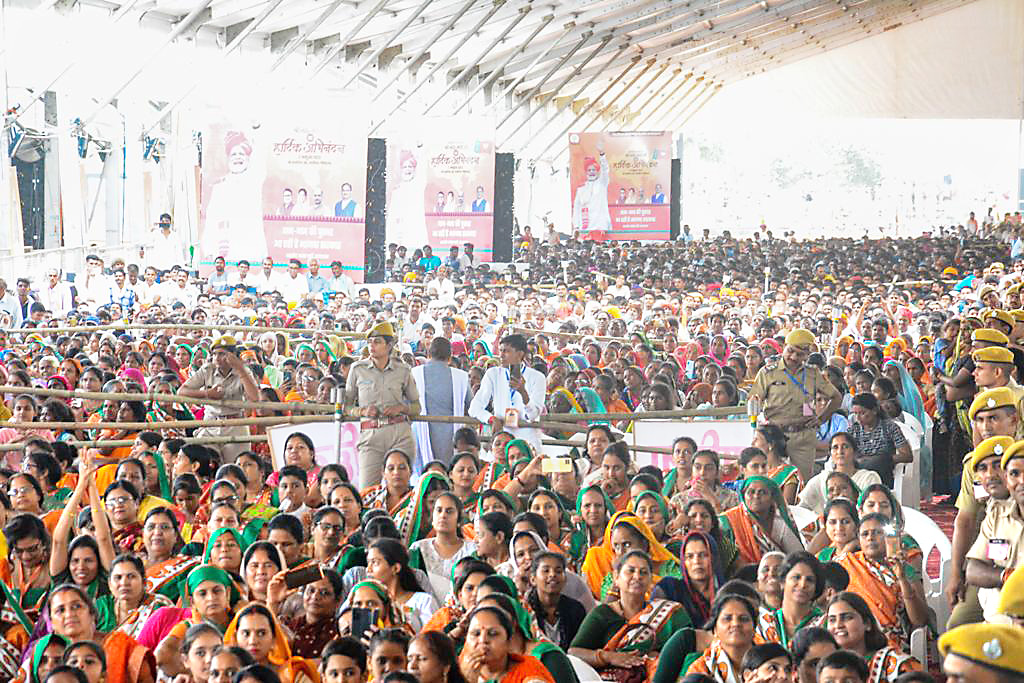 Crowd in PM Modi's rally in Chittorgarh.