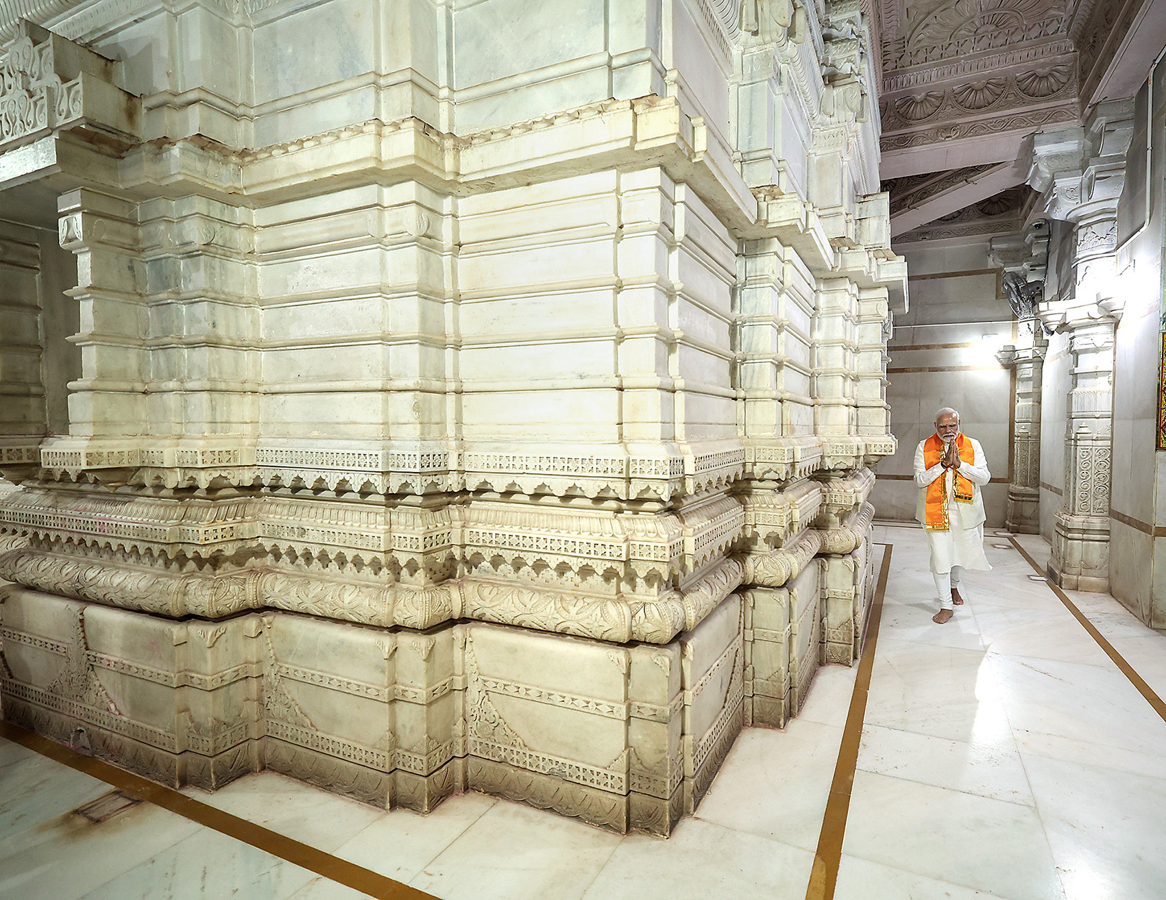 PM Modi at Sanwaliya temple.