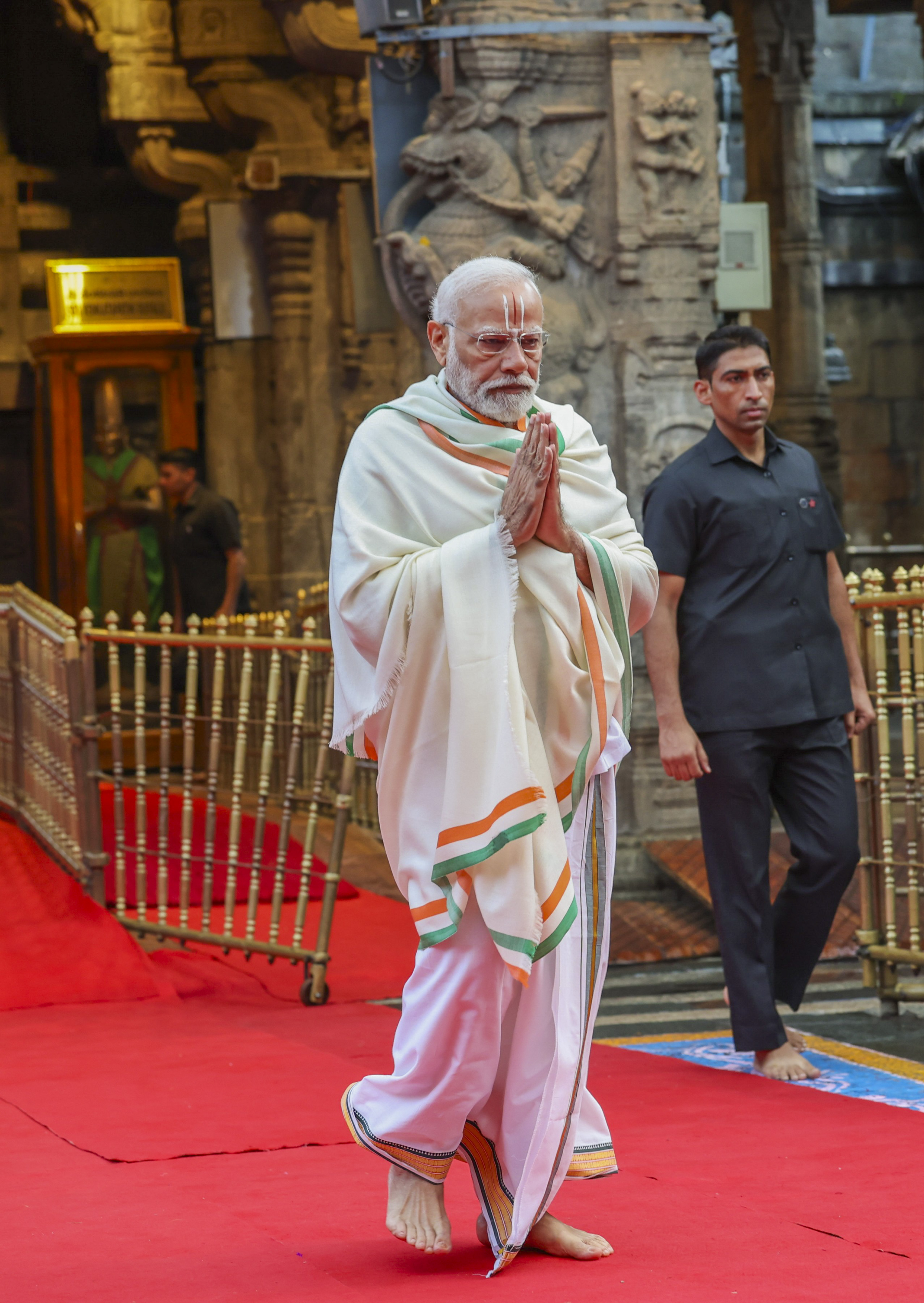 PM Modi at Venkateswara Swamy Temple.