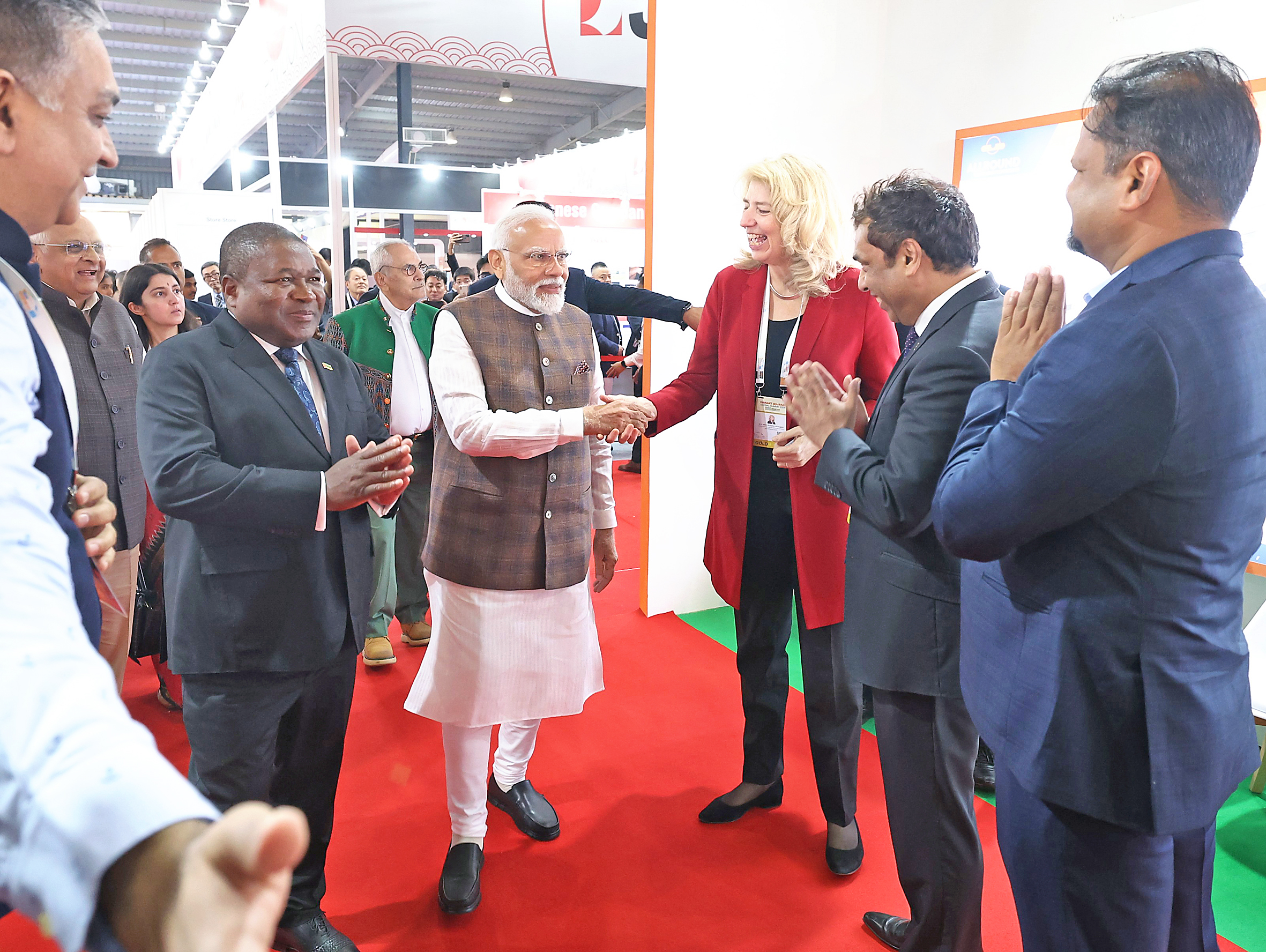 PM Modi at the Vibrant Gujarat Global Trade Show.