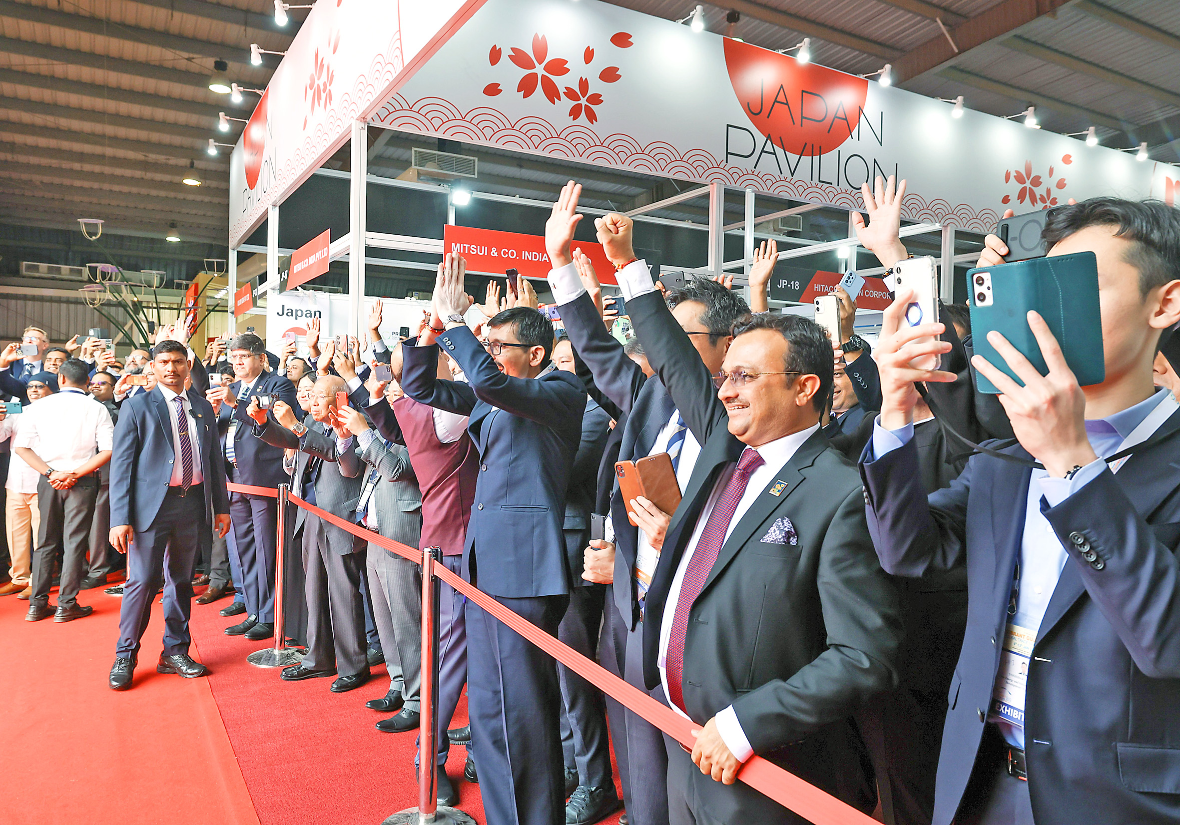 Exhibitors at the Vibrant Gujarat Global Trade Show.