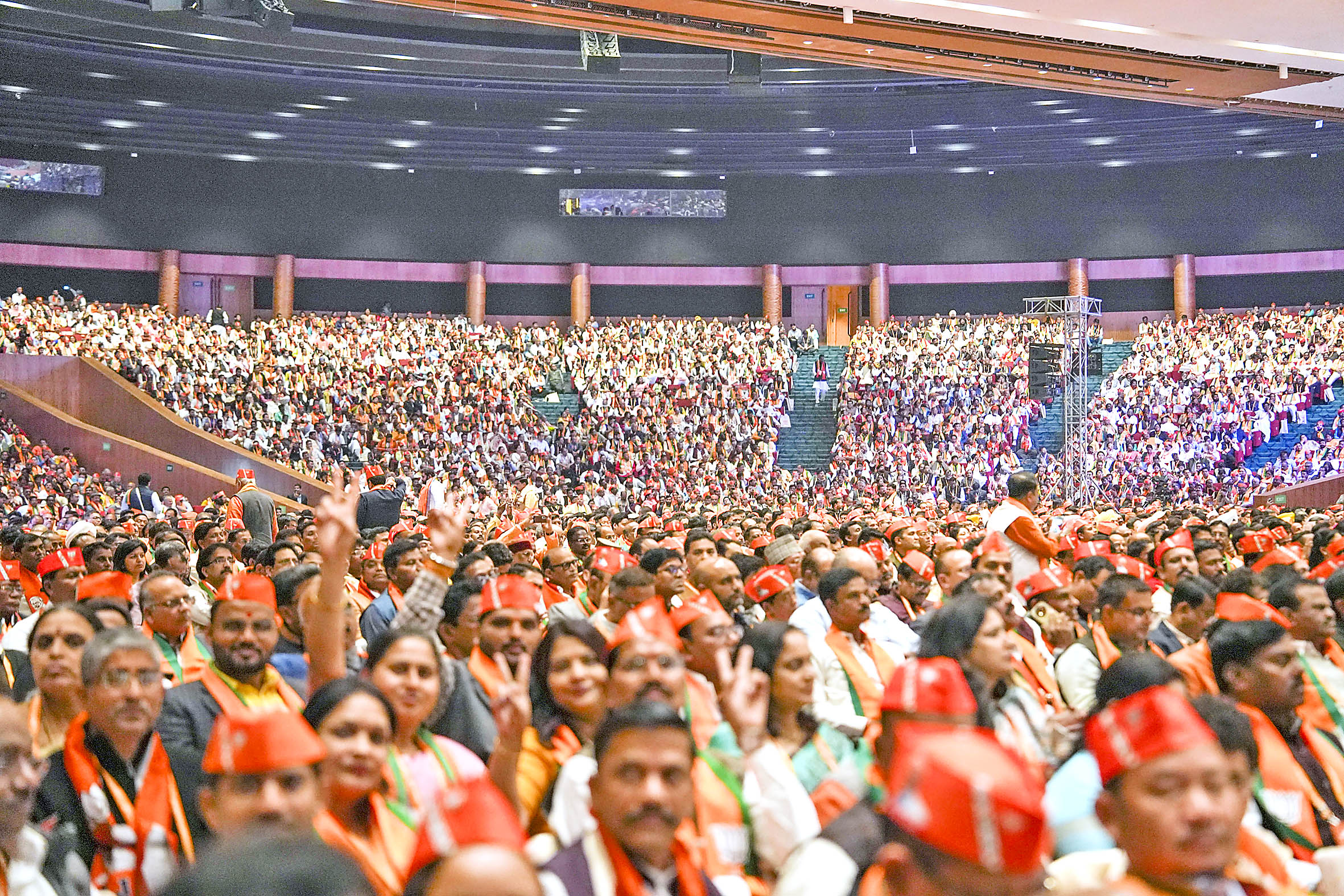 BJP leaders and office bearers attend the BJP National Convention 2024.