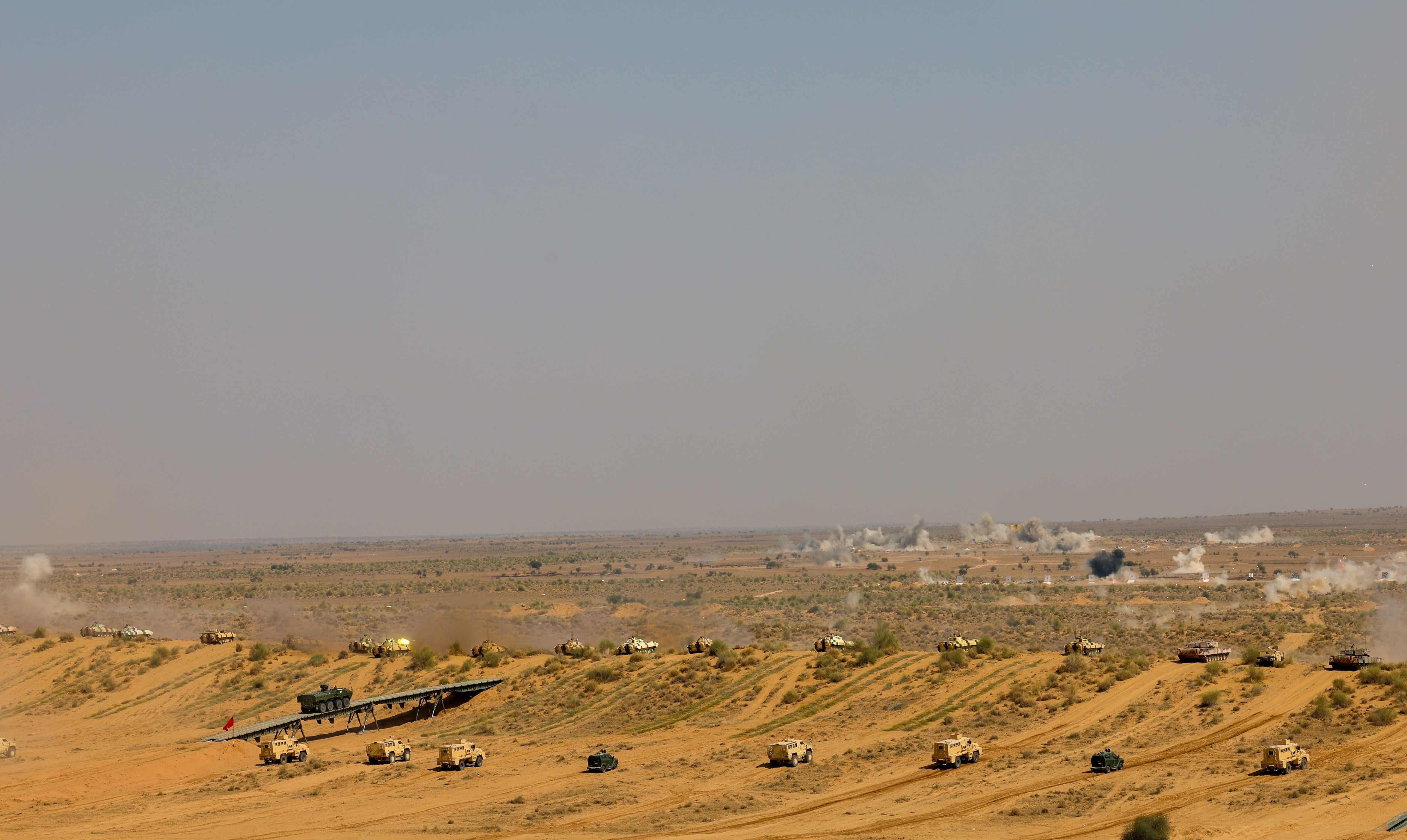 PM Modi witnesses ‘Bharat Shakti’ - a Tri-Services Firing and Manoeuvre Exercise in Pokhran, Rajasthan