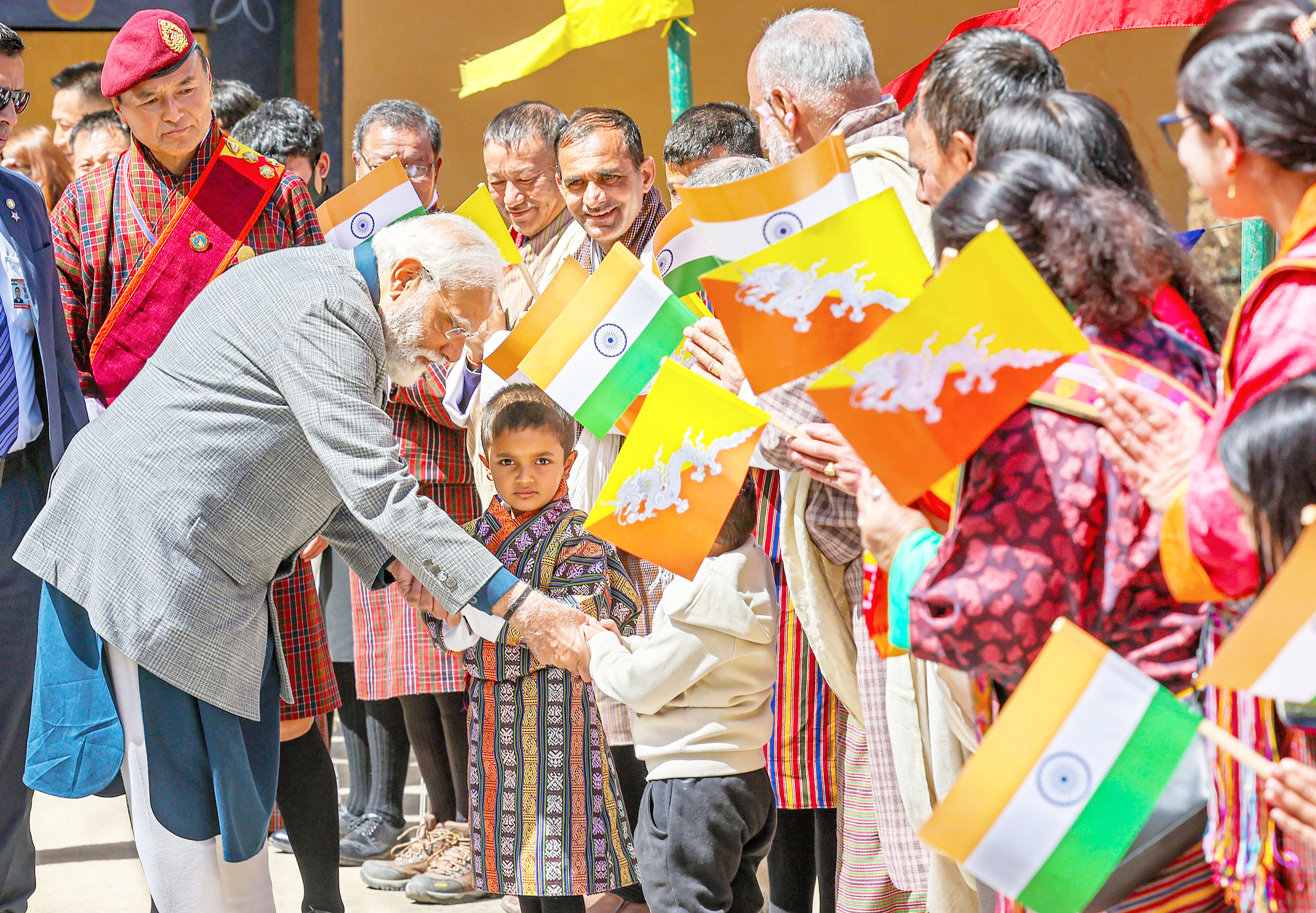 Modi receives a warm welcome.