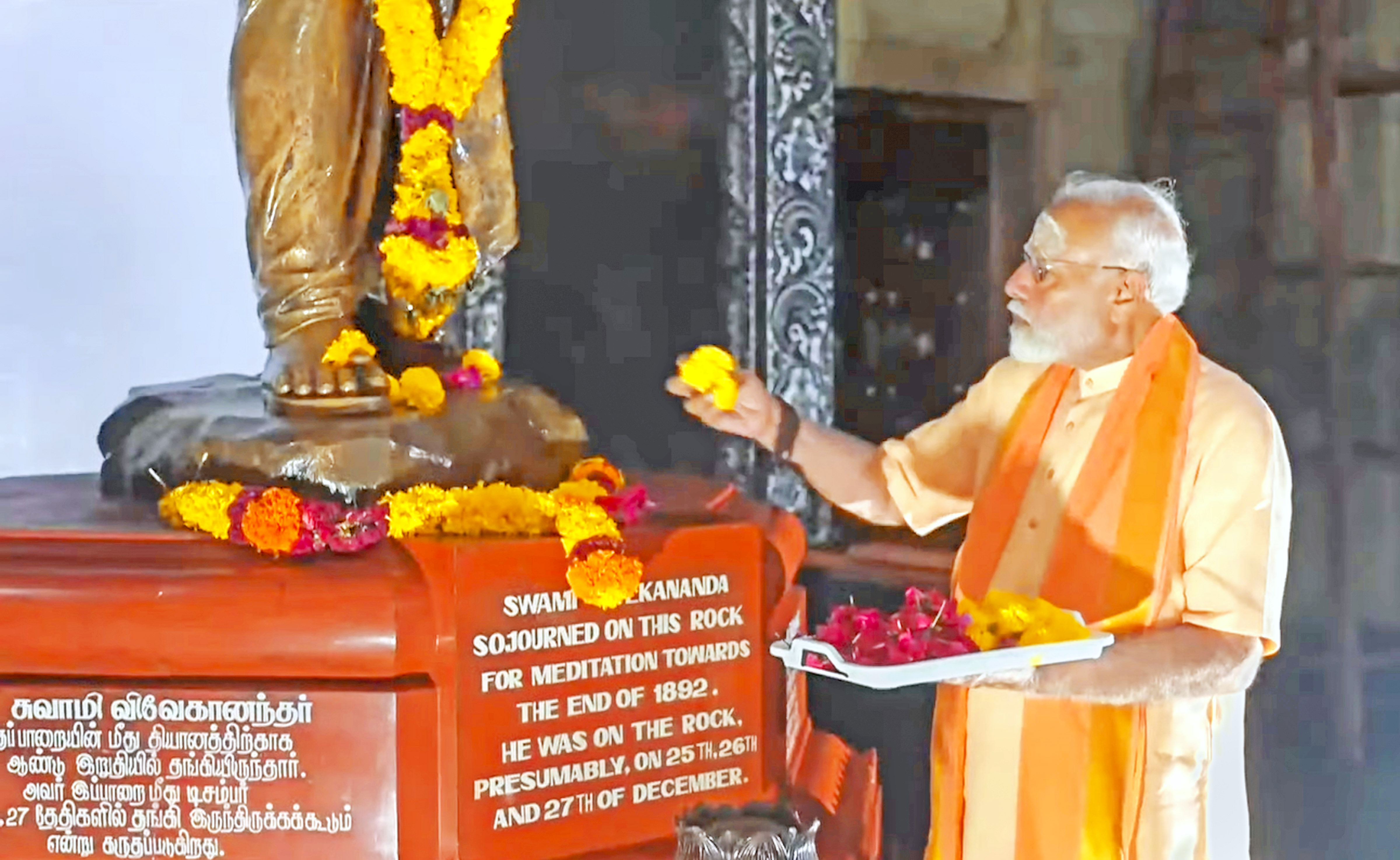 PM Modi at the Vivekananda Rock Memorial