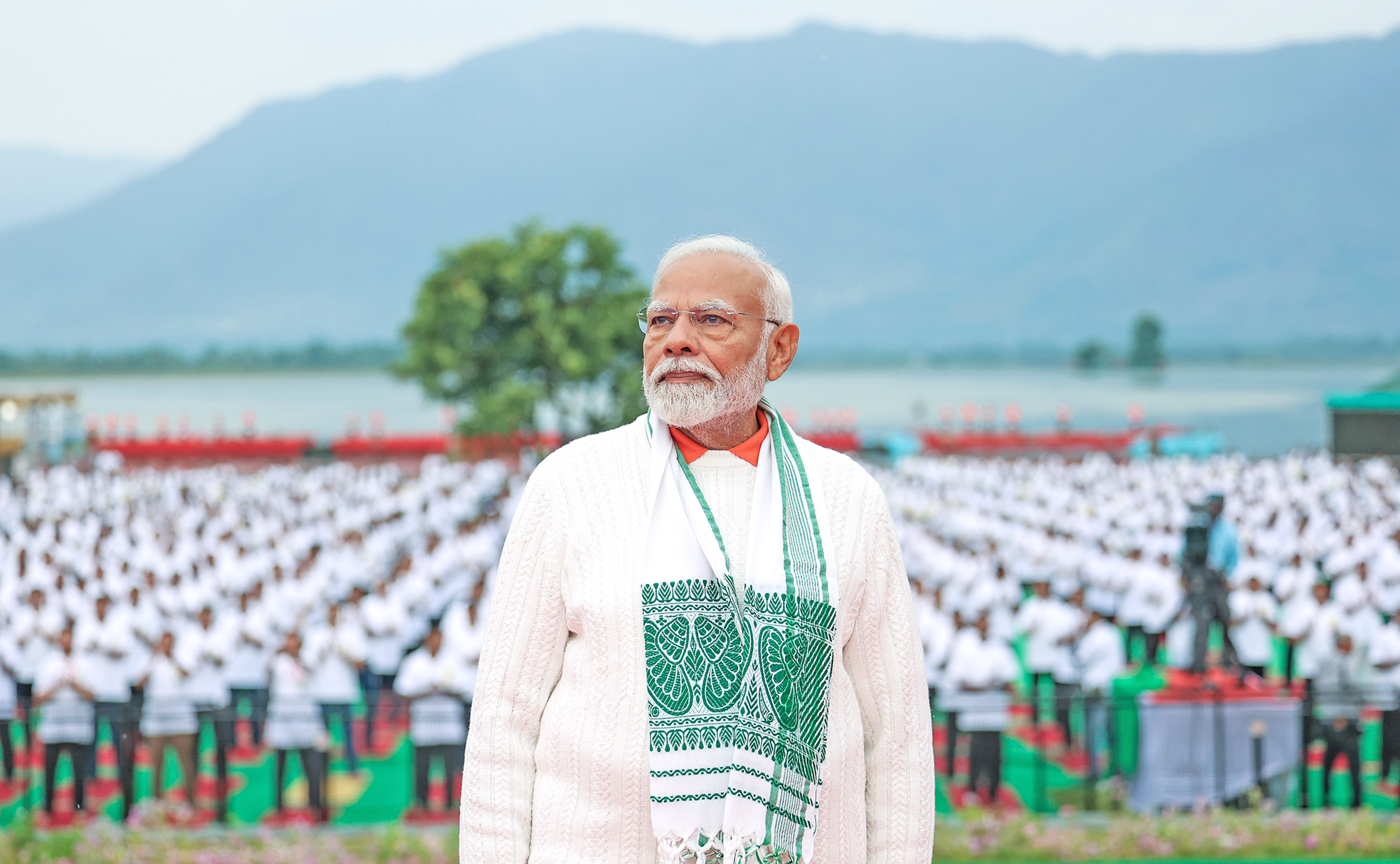 Modi during the yoga session